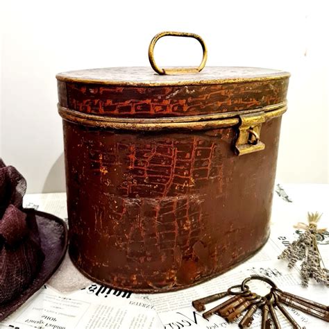 old metal hat boxes|decorative vintage hat boxes.